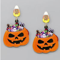 Trick or treat candy earrings