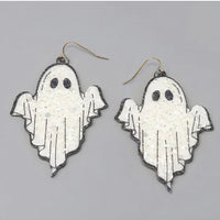 Glitter Boo ghost earrings