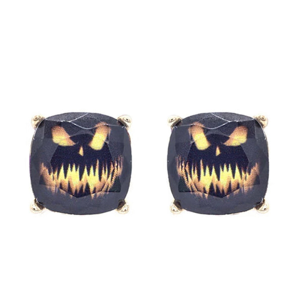 Jack-O-Lantern Stud earring - black