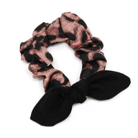 Animal print bow scrunchie