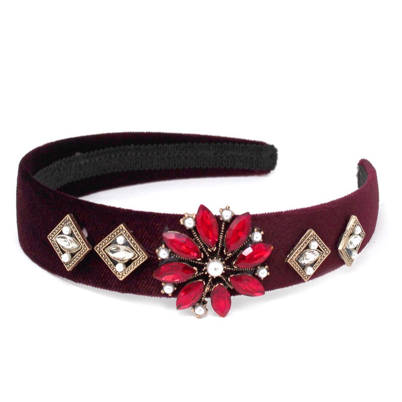 Art Deco jeweled velvet headband – www.marleasmenagerie.com